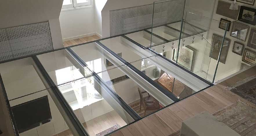 Tạo nét độc đáo cho công trình kiến trúc bằng sàn kính