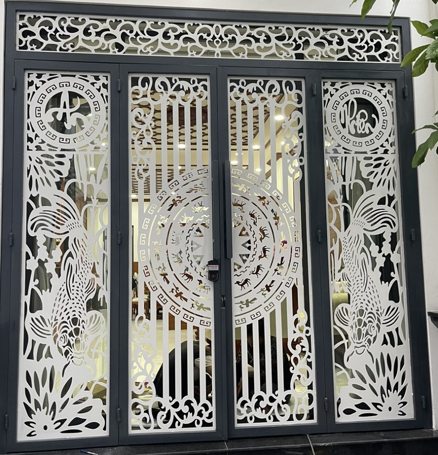Cổng chính hoa văn nghệ thuật CNC