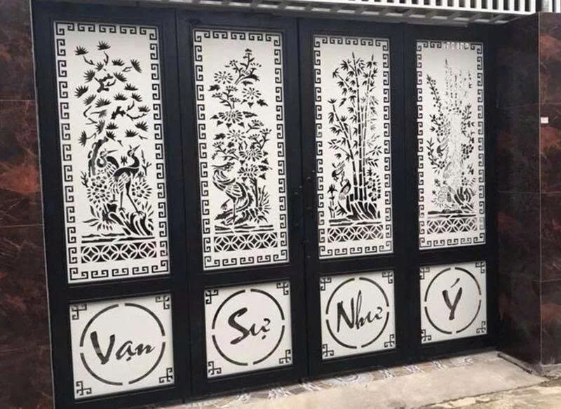 Cổng chính hoa văn nghệ thuật CNC