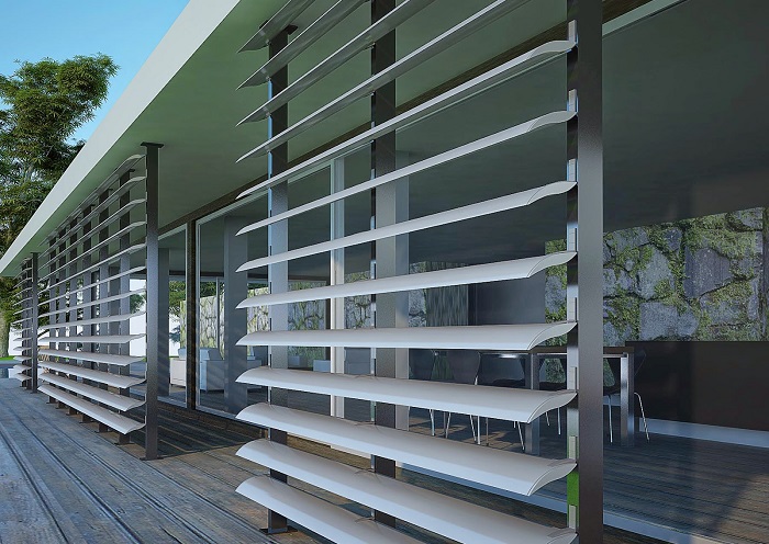 Lam nhôm che nắng trang trí