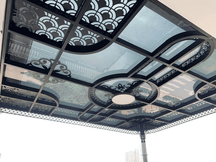 mái hiên kính cường lực đẹp