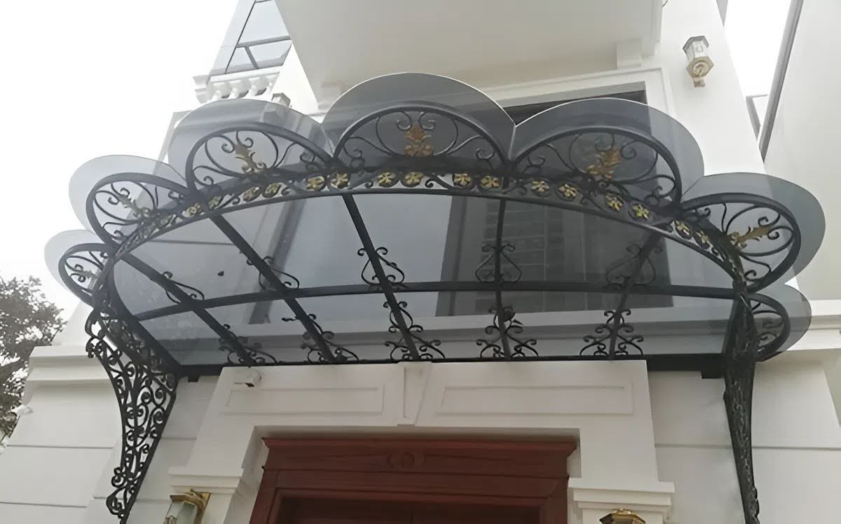 mái hiên kính cường lực đẹp