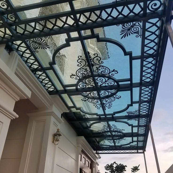 mẫu mái kính sắt nghệ thuật