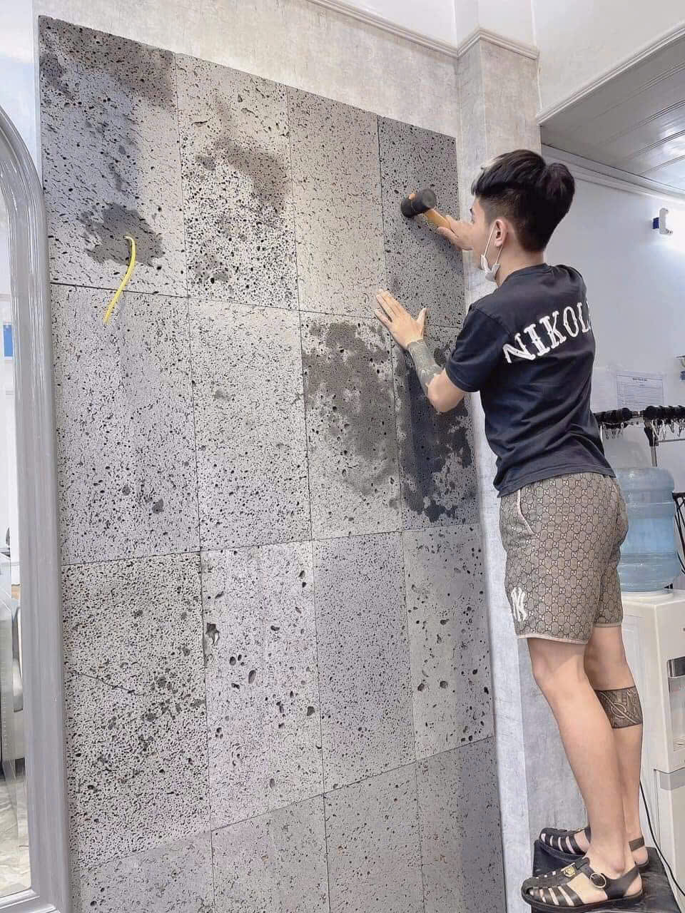 Đá ong xám ốp mặt tiền