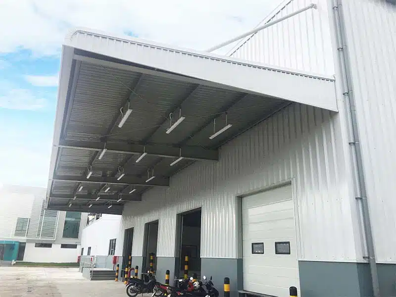 mái canopy nhà xưởng