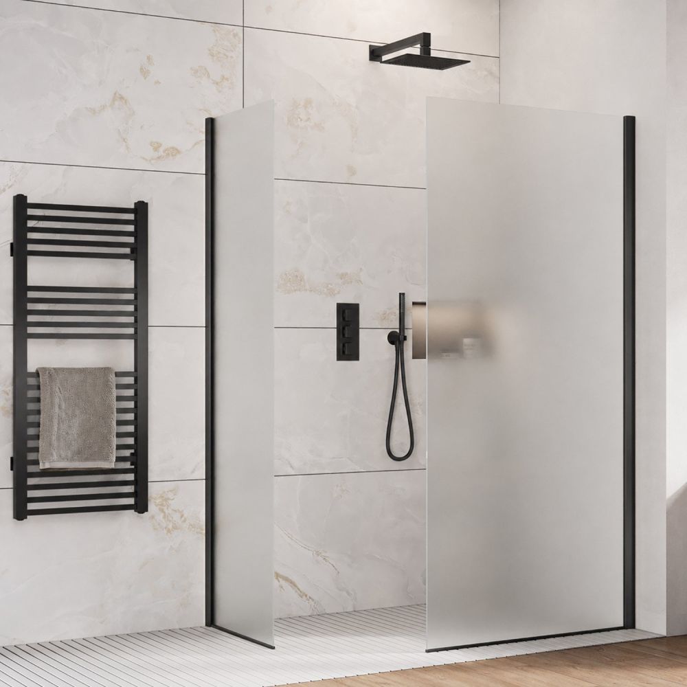 vách kính nhà tắm mờ