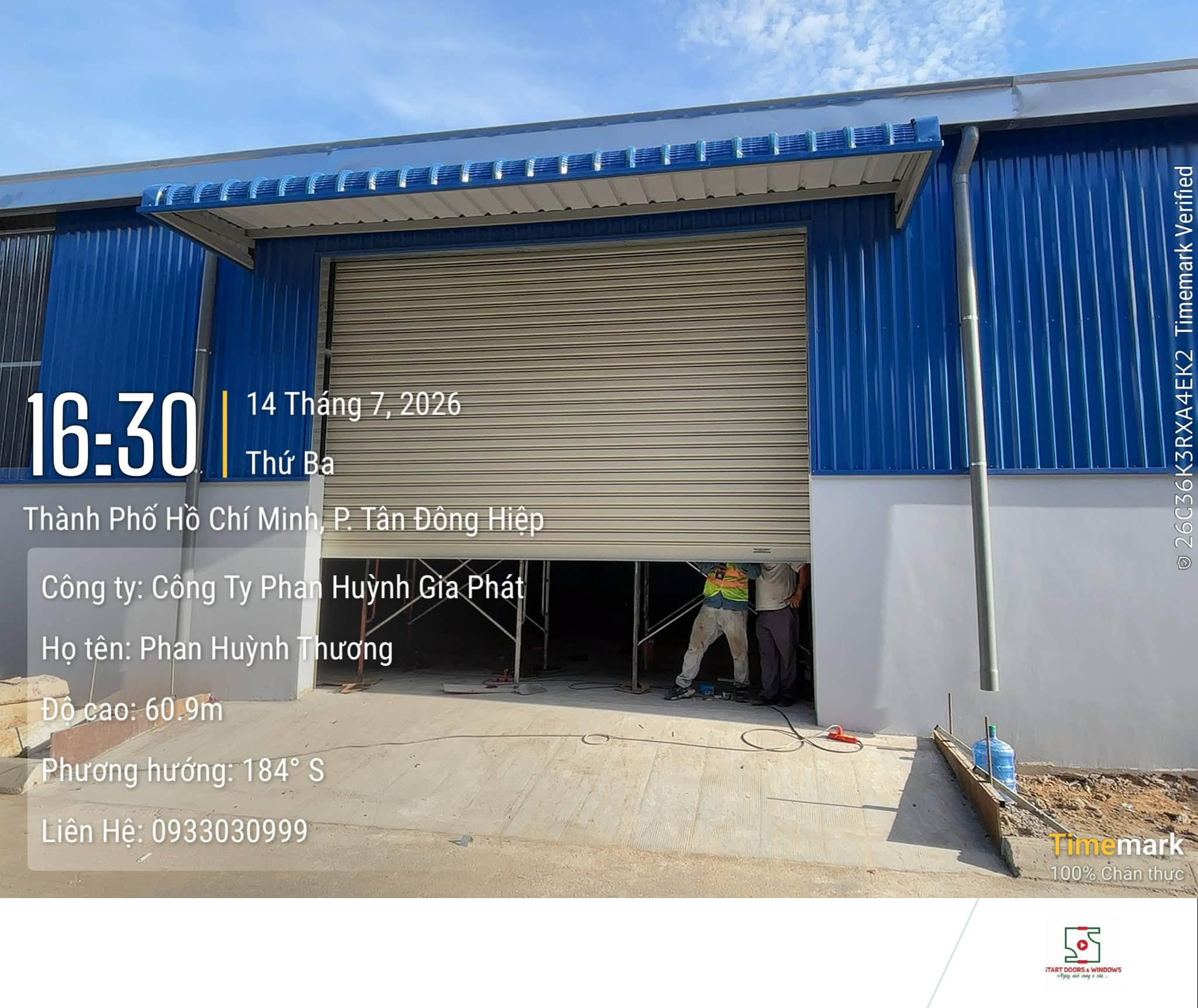 Kích thước cửa cuốn nhà xưởng